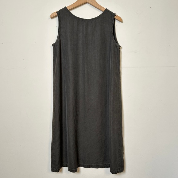 Eileen Fisher Dresses & Skirts - Eileen Fisher Silk Sleeveless Shift Dress Olive Brown Size M